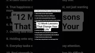 12 Life Lessons from a Japanese Monk (Must Read)b#lifelessons #japanesewisdom#zenmindset