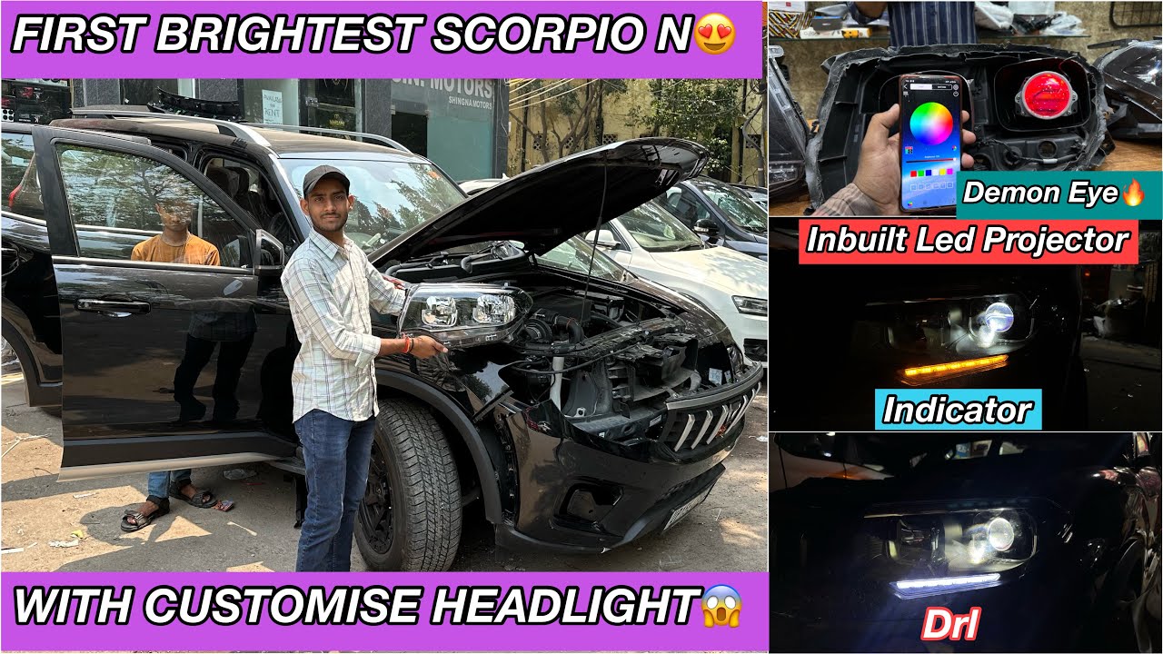 SCORPIO N MODIFIED🔥SCORPIO N CUSTOMISE HEADLIGHT🔥SCORPIO N GENUINE