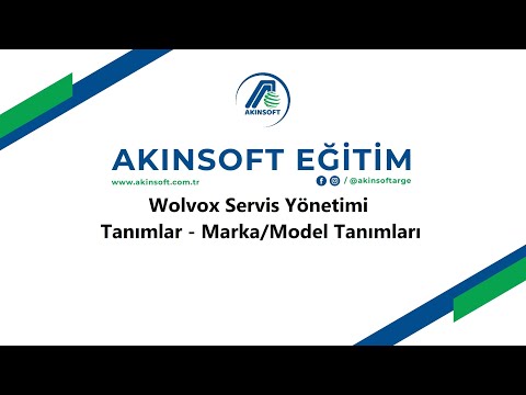 Wolvox Servis Yönetimi - Tanımlar - Marka/Model Tanımları
