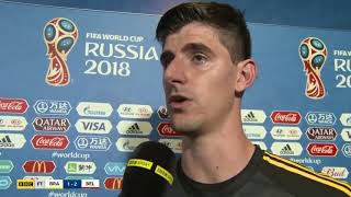 Courtois responds to claims he mocked Jordan Pickford’s height