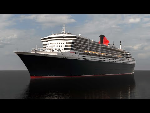 Queen Mary 2 - 3D Model - YouTube