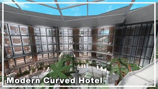 MODERN CURVED HOTEL Speed Build | BLOXBURG ROBLOX | ROBUILDS