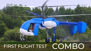 FIRST AUTONOMOUS FLIGHT OF COMBO DRONE, A CONVERTED MANNED HELICOPTER KA-26