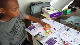 Caden's wireless doorbell with littlebits