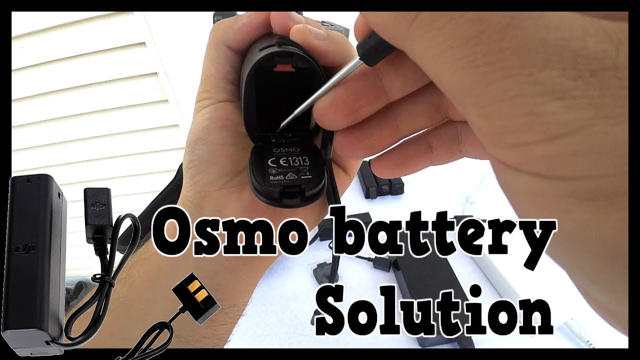 How to install external battery extender, dji osmo solution power cable