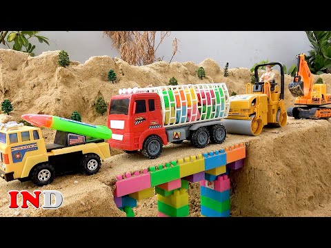 Bangun Mainan Jembatan Mobil Truk Excavator