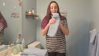 Review of COZYART Blue Towels Bathroom Sets Clearance Prime, Turkish Bath Towels