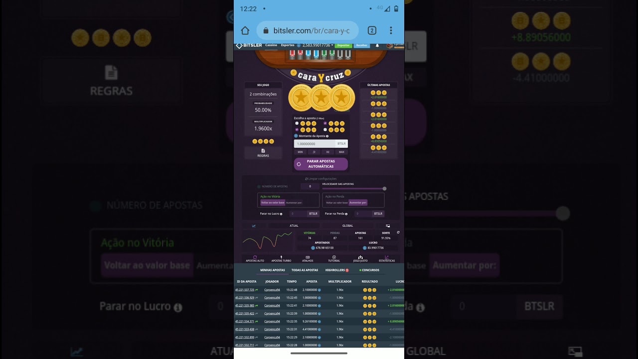 BITSLER STRATEGY 2022 / 12% DAILY, SAFELY / CARA Y CRUZ