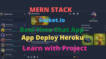 Real time chat application deploy Heroku MERN STACK React Node Express MongoDB Socket io