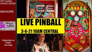 LIVE PINBALL! WELCOME TO THE JUNGLE (QUEEN) EM PINBALL FUN😍