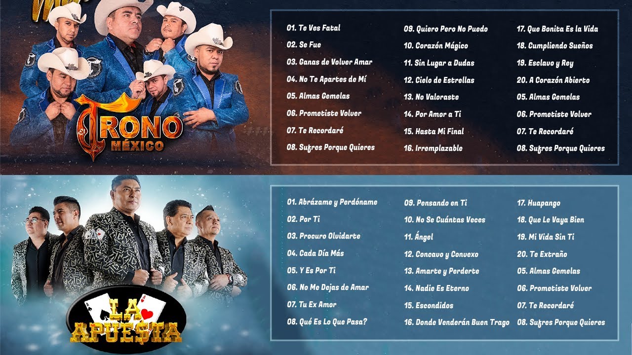 DURANGUENSE MIX EL TRONO DE MÉXICO  Y LA APUESTA-MEJORES CANCIONES - Los Mejores Éxitos Inolvidables