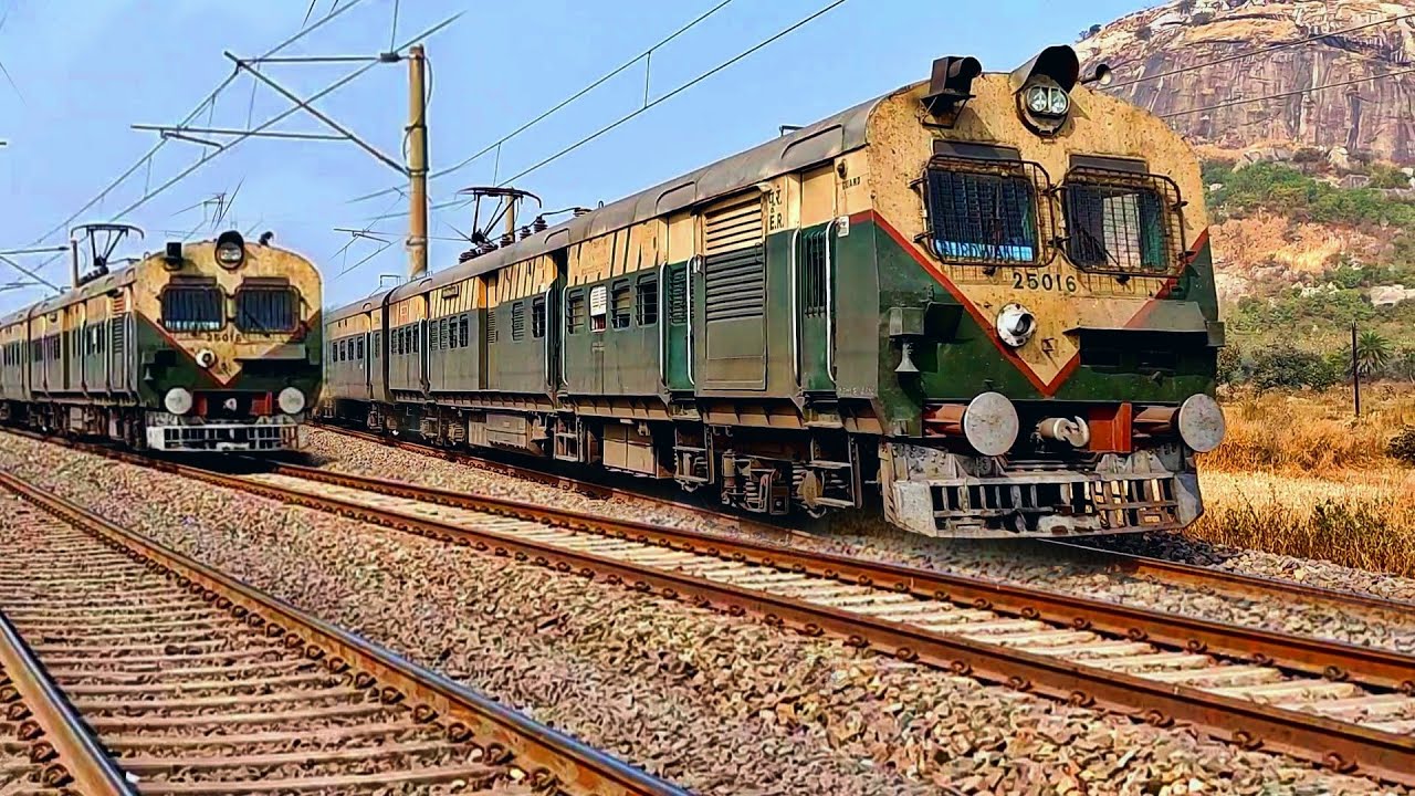 World's First Time 2 Back To Back Memu Express On The Way Train Videos