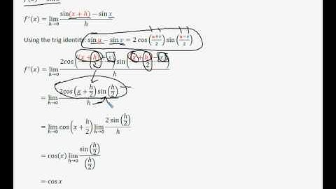 Calculus Proofs: The Derivative of the Sine Function (Part 1)