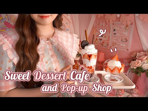 ASMR Sweet Strawberry Dessert Café🍓 pop-up shop