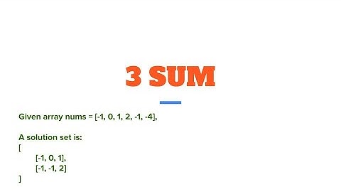3sum- Leetcode