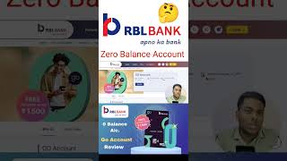 Rbl Bank Go Zero Balance Savings Account Shot  Traning