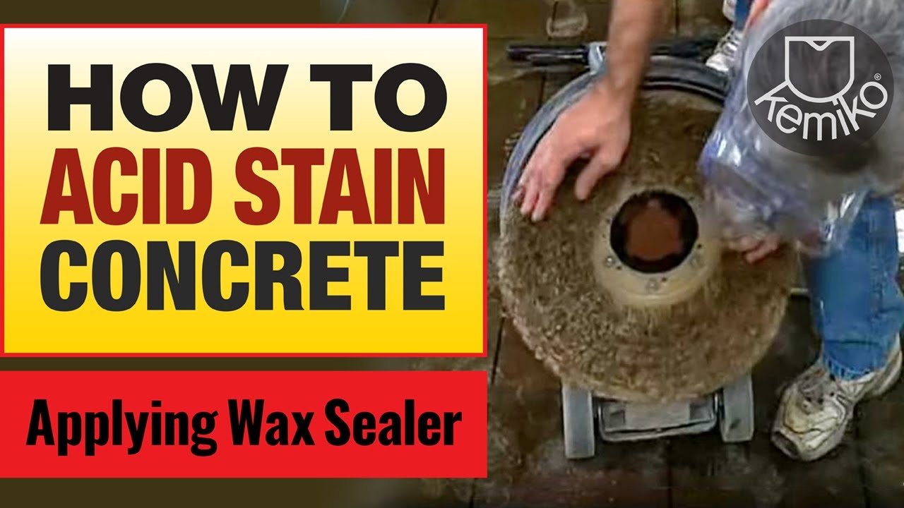 How to Acid Stain Concrete, Part 4 Applying concrete wax sealer