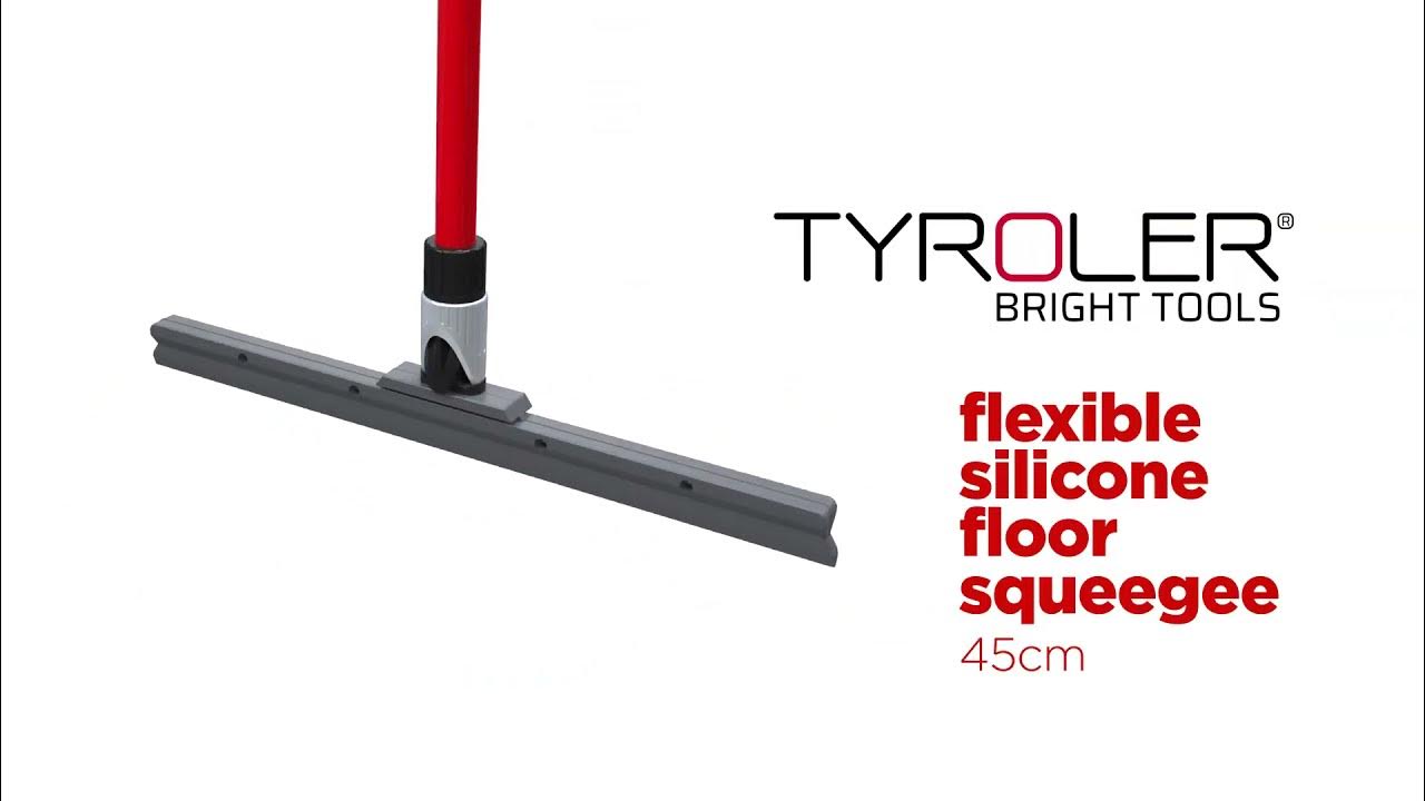 Flexible Silicone Floor Squeegee, Effortless Dry Action, 100%  Silicone-45Cm