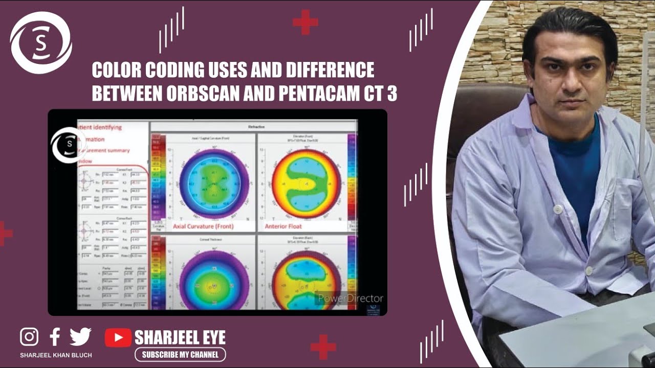 Color coding uses and difference between orbscan and pentacam CT 3