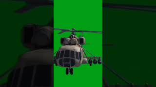 Вертолёт на зелёном фоне . Хромакей военный вертолёт.Green screen, chromakey.