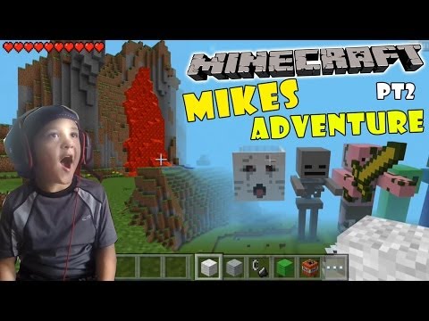 Mikes Minecraft Περιπέτεια pt 2 Το Lava Σπόρων - w / Πρόσωπο / Scare Cam (5 χρονών, iOS Gameplay)