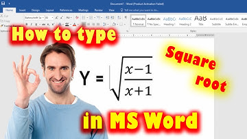 How to type square root in MS Word || MS Word Ep 1 || MS WORD 2016 || MS Office Tutorial #Tutorial