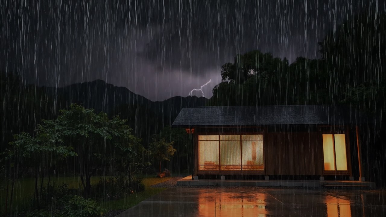3 Minutes to Fall Asleep: Heavy Rain on a Metal Roof & Deep Thunder for Insomnia (1 Hour)