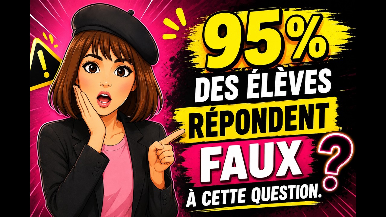 Quiz 95 % des élèves répondent faux à cette question, Et toi ?