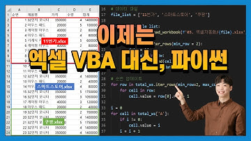 엑셀 VBA 대신 파이썬 - 실무 중심 예제 1탄