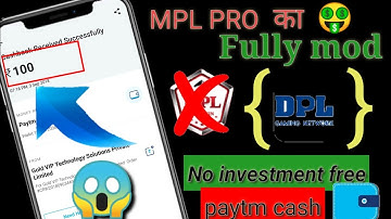 mpl pro ka mod apk / mpl hack trick2021 // new earning aap without investment// dpl hack trick