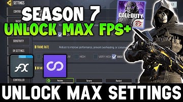 HOW TO UNLOCK MAX FPS Call of Duty Mobile Season 7 AND HIGH GRAPHICS CODM Season 7