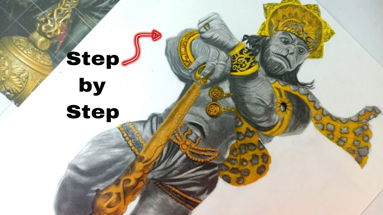 Draw Hanuman Ji Using Python Part 5 || Hanuman ji Drawing tutorial || Step by Step tutorial for ...