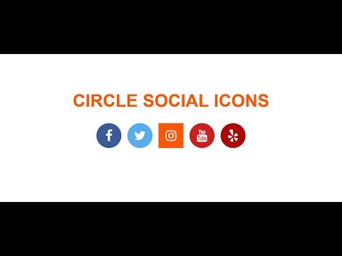 How to Create Circle Social icons with Font Awesome icon hover effect