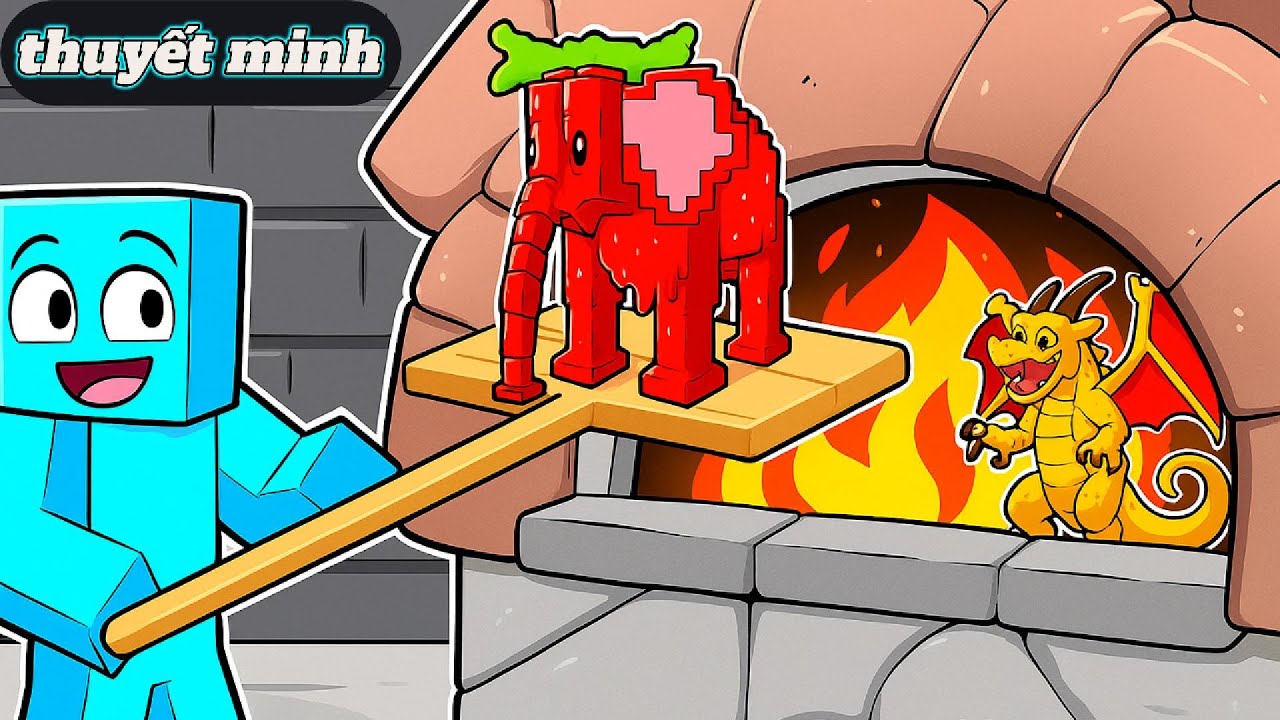 Tôi Thử Thách Tham Gia Máy Chủ Nướng  Brainrot Trong Minecraft