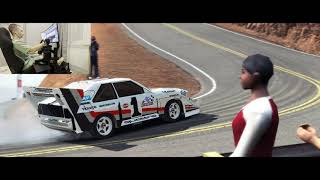 Dirt Rally. Cockpit Gameplay. Pikespeak Part 1 Race . Audi Quattro... Напряженная Гонка