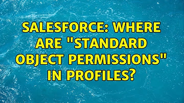 Salesforce: Where are "Standard Object Permissions" in Profiles? (2 Solutions!!)