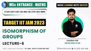 𝐈𝐬𝐨𝐦𝐨𝐫𝐩𝐡𝐢𝐬𝐦 𝐨𝐟 𝐆𝐫𝐨𝐮𝐩 | 𝐆𝐫𝐨𝐮𝐩 𝐓𝐡𝐞𝐨𝐫𝐲 | 𝐈𝐈𝐓 𝐉𝐀𝐌 | 𝐋-𝟔 | 𝐈𝐅𝐀𝐒