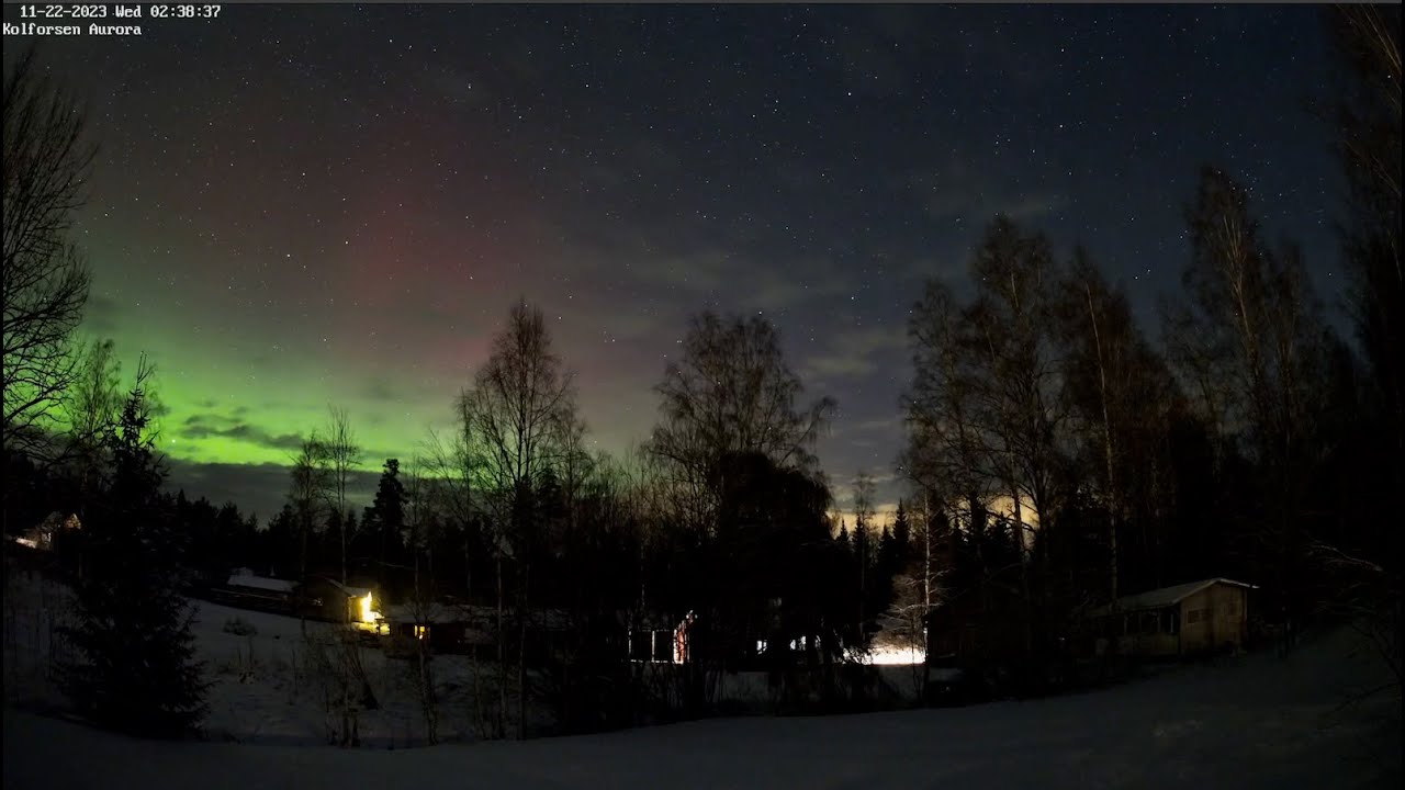 Northern lights or Aurora borealis time lapse from 22/11/23 from ...