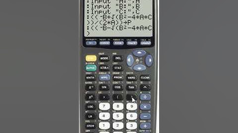 TI Tips: Quadratic Formula Program