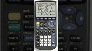 TI Tips: Quadratic Formula Program