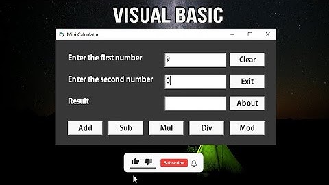 Visual Basic 6.0 | Project | Calculator