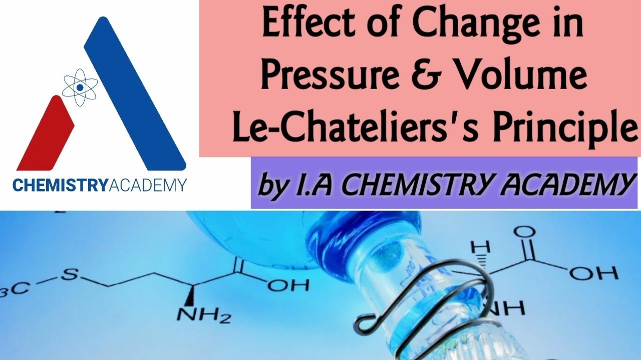 Effect of Change in Pressure & Volume on Equilibrium State Lecture II ...