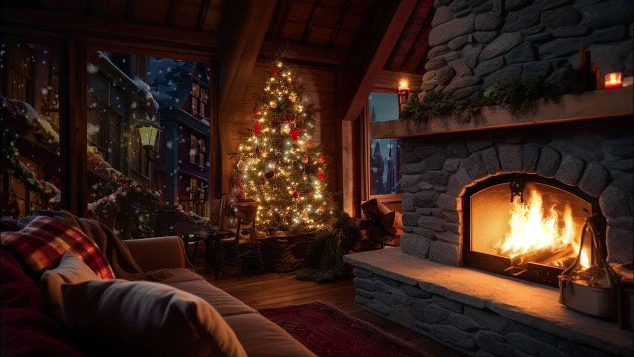 Merry Christmas Hearth Soothing Yule Log Crackling Fire Sounds and