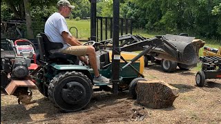 Murphy Mower chores around the yard