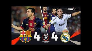 Barcelona 4 x 4 Real Madrid ● 2012 13 Supercopa de España Final Highlights & Goals HD
