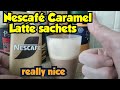 Nescafé 'frothy coffee' Caramel Latte sachets .. nice imho