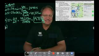 1 Ch 2 Average Velocity Problem Example