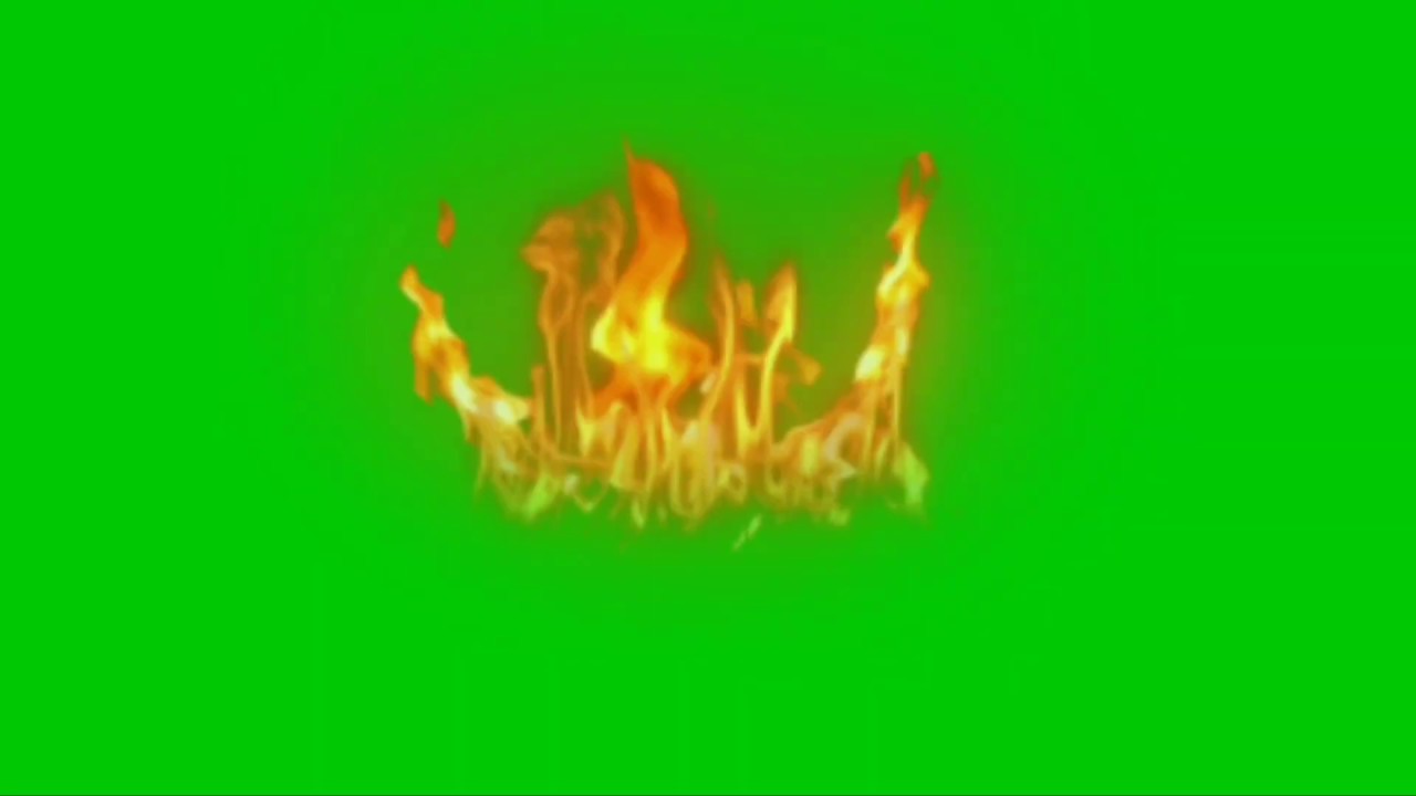 Green screen burning flame effect YouTube