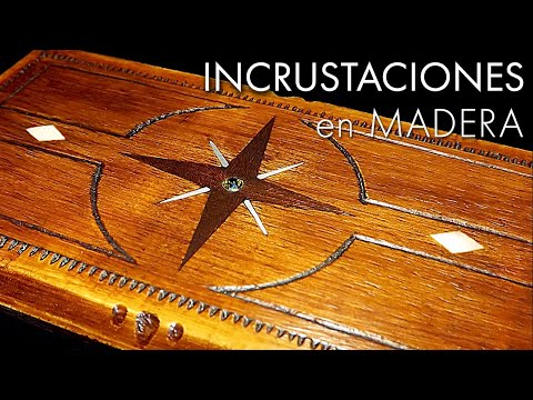 Cómo hacer INCRUSTACIONES en MADERA ✅ Incrustar metal, nácar, maderas, y otros materiales