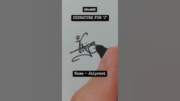 Signature for J | Jaipreet | SBtellME Calligraphy and Handwriting #shorts #signature #calligraphy